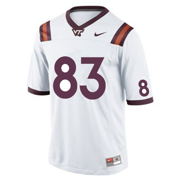 Men #83 Tayvion Robinson Virginia Tech Hokies College Football Jerseys Sale-White